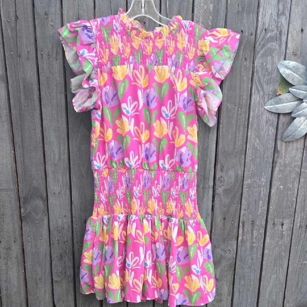 TCEC Colorful Floral Mini Dress